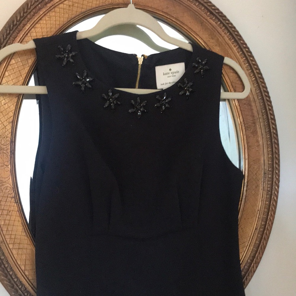 Black Jeweled Neckline Kate Spade Dress